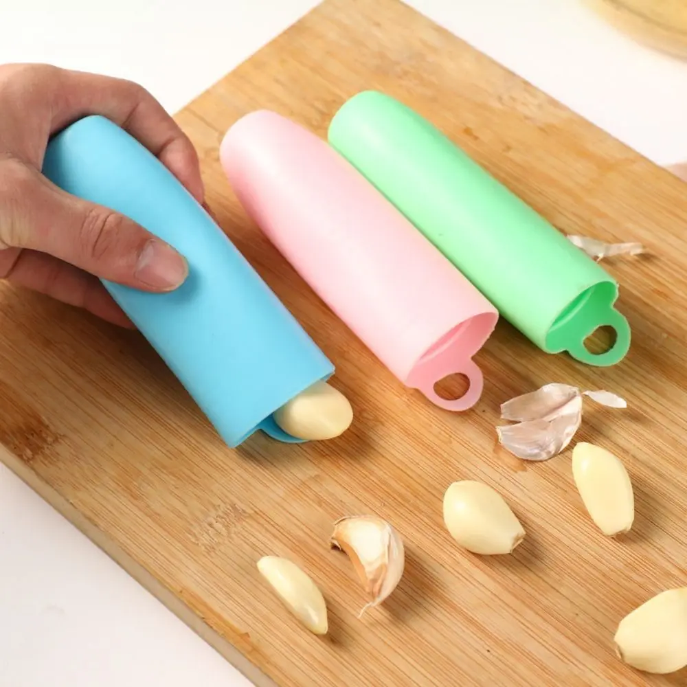 Silicone Garlic Peeler Tool Blue Kitchen Gadget