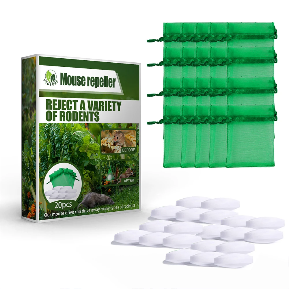 Rat Repellent Peppermint Oil Rat Repellent Set 8Pcs Pure Plant Essential Oil Sets for Outdoor Indoor Pest Insect Control