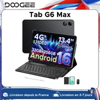 Tablette DOOGEE Tab G6 Max Android 16 32 Go + 256 Go, écran 13,4'' 90 Hz, batterie 11000 mAh, ultra-fine 7,7 mm, UNISOC T7280, Widevine L1 1