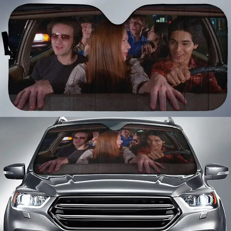 

That '70s Show Movies Steven Hyde Donna Pinciotti Driving Car Car Sun Shade Windshield Car Accessories Sun Cover for Car Window