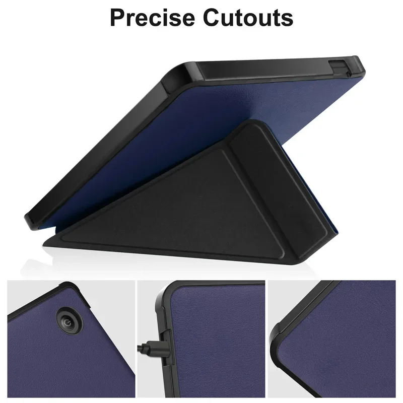 Capa Inteligente para Funda Kobo Libra Case de Couro do Plutônio Tpu Volta Fold Suporte Capa Protetora para Kobo Libra Case com Sono Wake - Imagem 3
