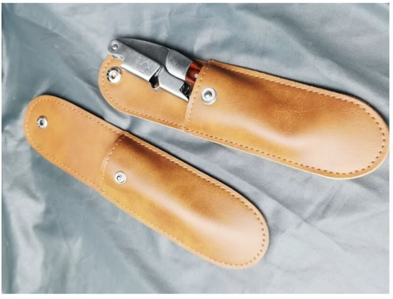 Leather Sheath For Folding Knife Portable With Flashlight Holder Belt Loop Pocket Ideal For Hunt Camp Outdoor Carry
