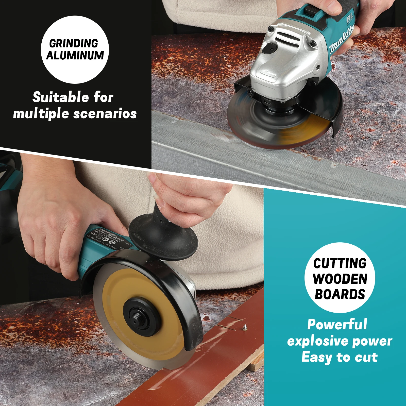 Makita Electric Angle Grinder DGA404 125MM Cordless Brushless Variable Speed Cutting Machine For 18V Battery