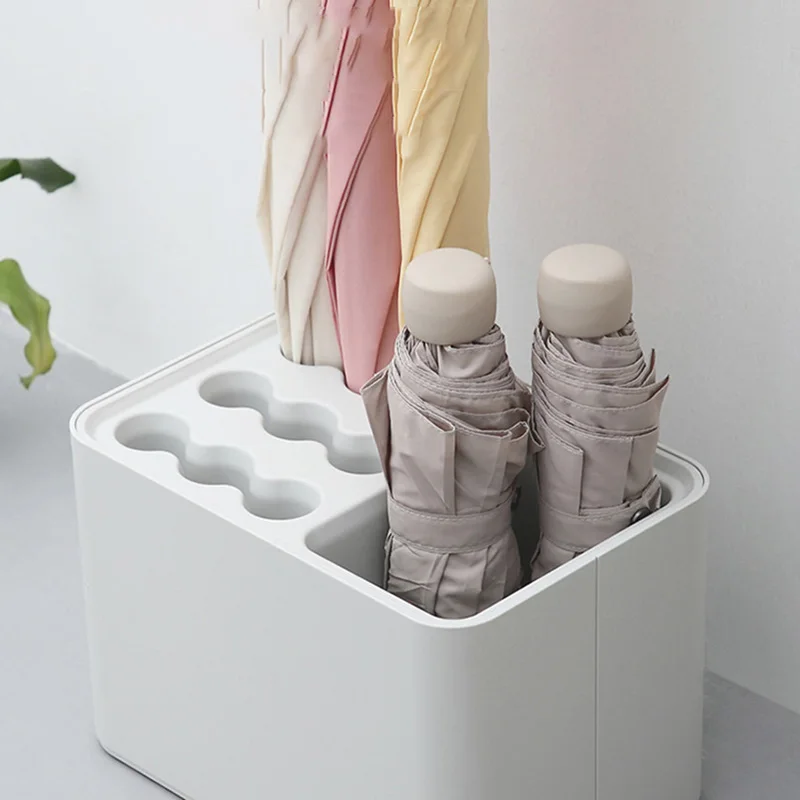 

Держатель для зонта для прихожей, квадратный фотодержатель с капельным лотком, экономия места в помещении, держатель-органайзер для зонта