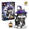 New in Magic Cat Building Blocks Cool And Hats Eyes Can Change Color Assembe Model Collector ornament Set For Kids Gift 2