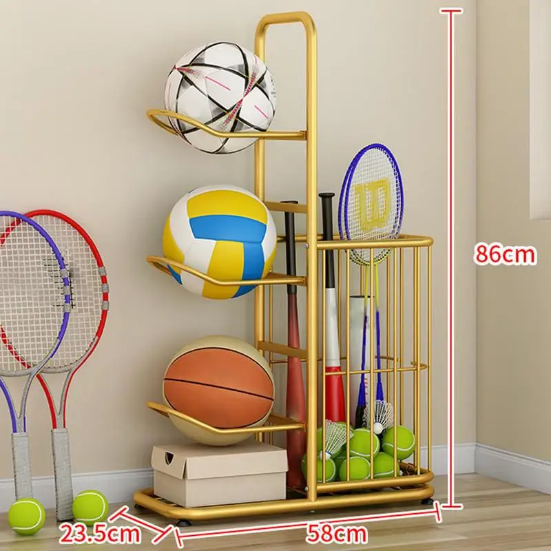 Ball Storage Rack Vertical Ball Holder Storage Rack Sports Stand with Basket Garage Organizer for Basketball sports ball display stand,sports ball storage rack