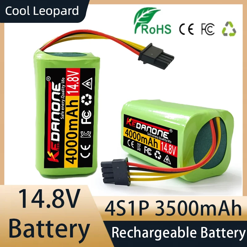 

14.8V 4S1P 3200mAh Lithium Battery Pack Vacuum Cleaner Robot Rechargeable Batteries For Chuwi/Polaris/Kitfort/Ecovacs/Xiaomi