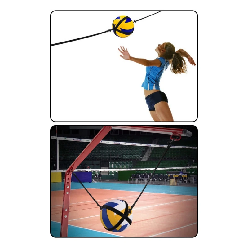 Volleyball Trainer Returns Ball after Every Swing Adjustable Elastic Cord Belt for Begginer Professional Athelets Daily Training