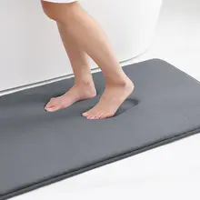 Olanly 실리콘 목욕 매트, 미끄럼 방지, 메모리 폼 샤워 욕실 깔개, 부드러운 발 매트, 돌 바닥, 흡수성, 속건성 러그