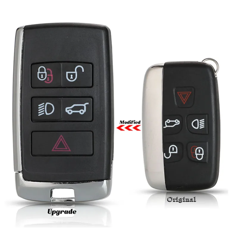 

Обновленный корпус дистанционного ключа jingyuqin, ФОБ для Land Rover Range Rover LR2 LR4, подходит для Jaguar F-Pace F-Type XE XF XJ, для KF tf10a