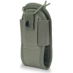 Tactical Outdoor Walkie Talkie Holster │ Durable Molle Radio Pouch Waist Bag (Green)