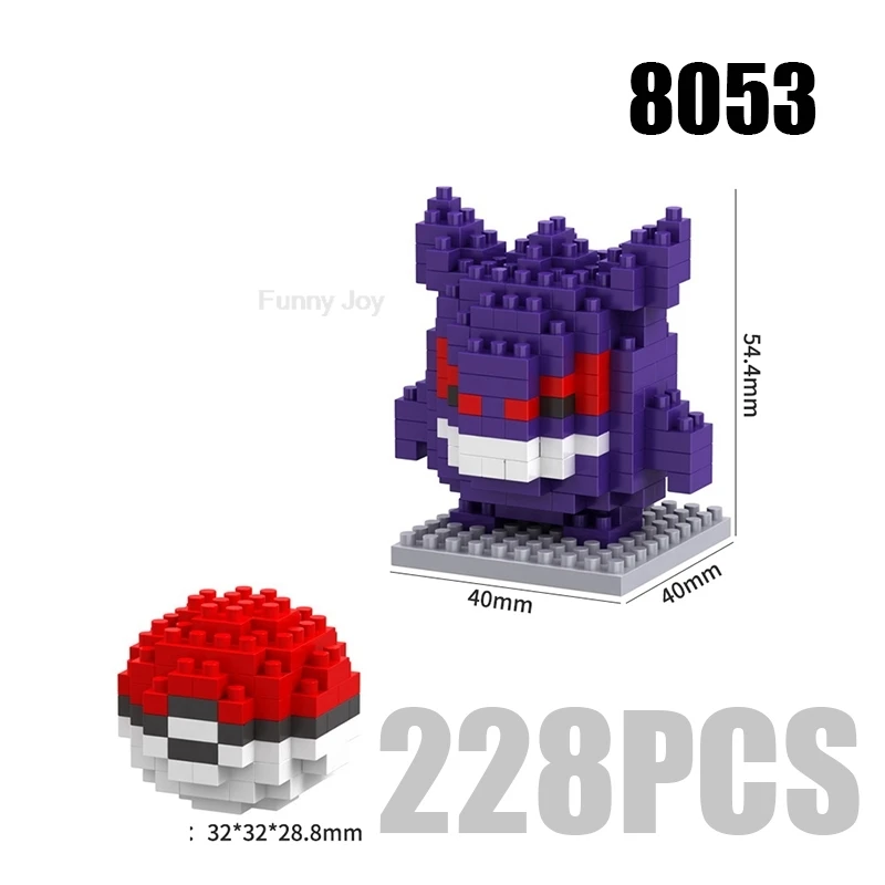 Lustige Pokemon-Bausteine Anime Picachu Charizard Puppe Blastoise Bulbasaur Gengar Pokémon-Bausteine Spielzeug als Geschenk für Kinder – Detail 22