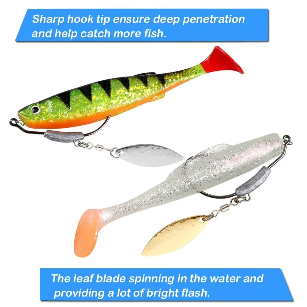 Fishing hooks with Spin Lock Pin Spinner 5