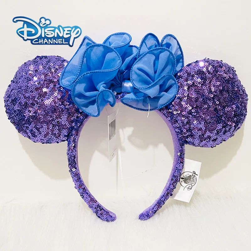 Walt Disney World diadema con orejas y lentejuelas rosas y moradas Minnie  Mouse para adultos
