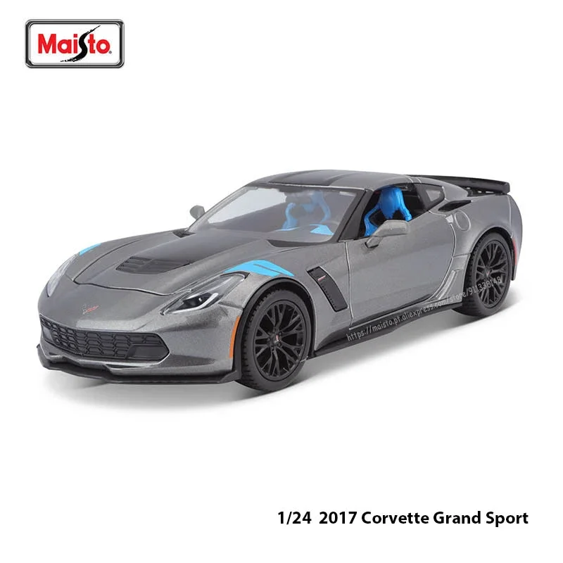 

Maisto 1:24 2017 Corvette Grand Sport Highly-detailed die-cast precision Alloy car model collection gift Sports car series