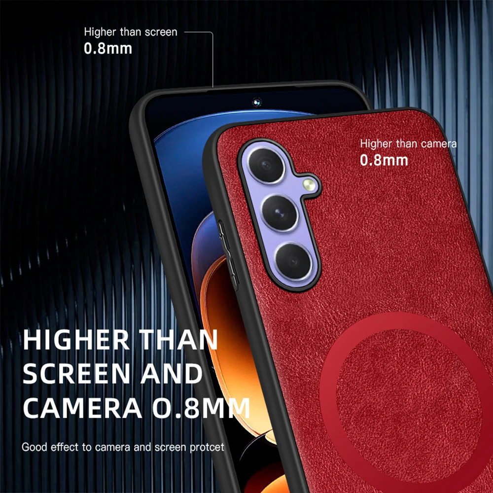 Premium Vintage Leather Magnetic Phone Case Cover