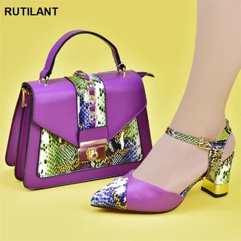 2025 Italian Shoe and Bag Set for Party In Women Luxury Shoes Women Designers Nigerian Women Party Pumps High Heels Sexy Ladies