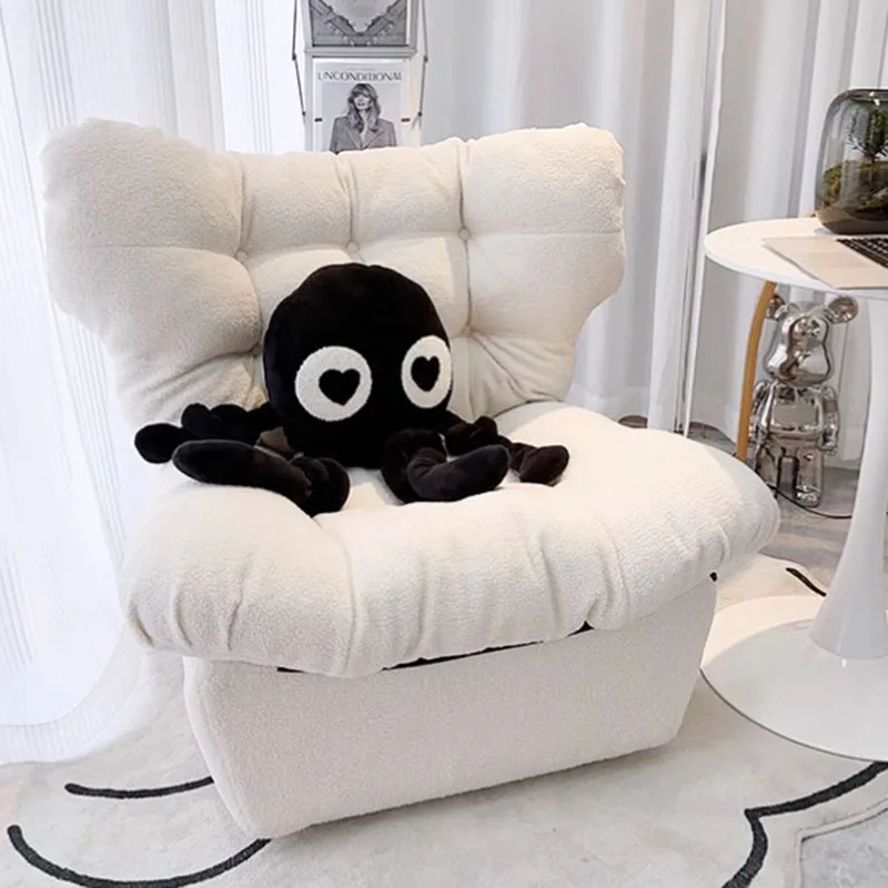 

Расслабляющий уютный простой ленивый диван, уникальные мягкие белые затяжки, диваны для гостиной, кресло с откидывающейся спинкой, Скандинавская мебель для чтения, кресло с откидывающейся спинкой
