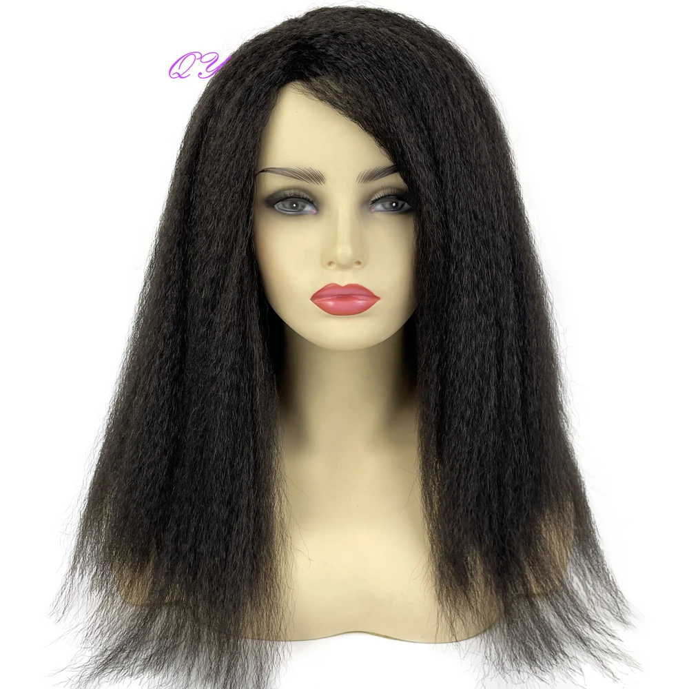 Black Good Quality Synthetic African Female Wig Long Natural Afro Kinky