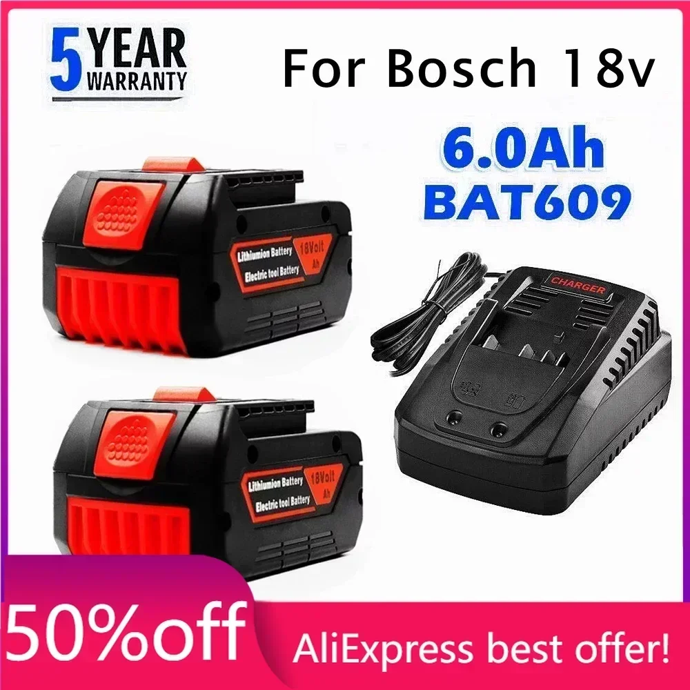 

100% Original 18V 6.0/8.0/10ah 6.0A BAT609 Rechargeable Li-Ion Battery for Bosch Portable Replacement