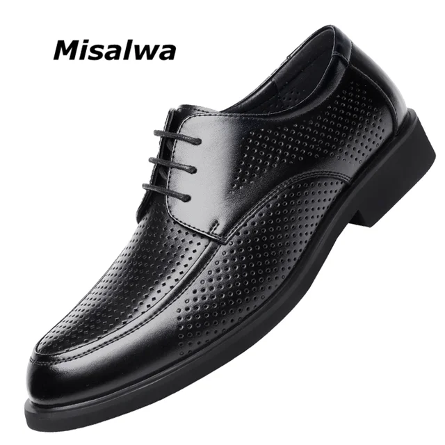 Туфли Misalwa мужские деловые, дышащие ажурные, классические, для работы, офиса, лето/весна 1