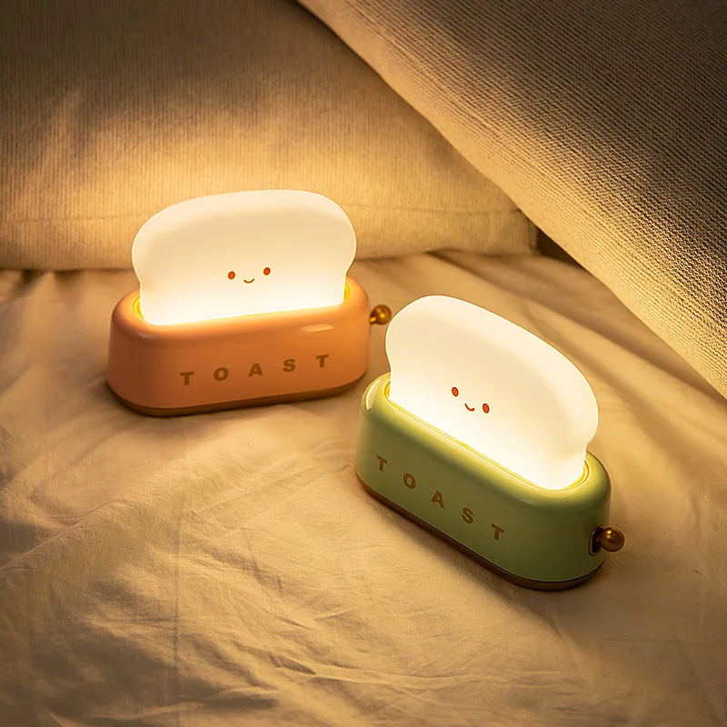 

Cute Bread Night Light Bedroom Decoration Baby Breadmachine Lamp Creative Toy Gift Kids Friend Child Christmas Eye Protection