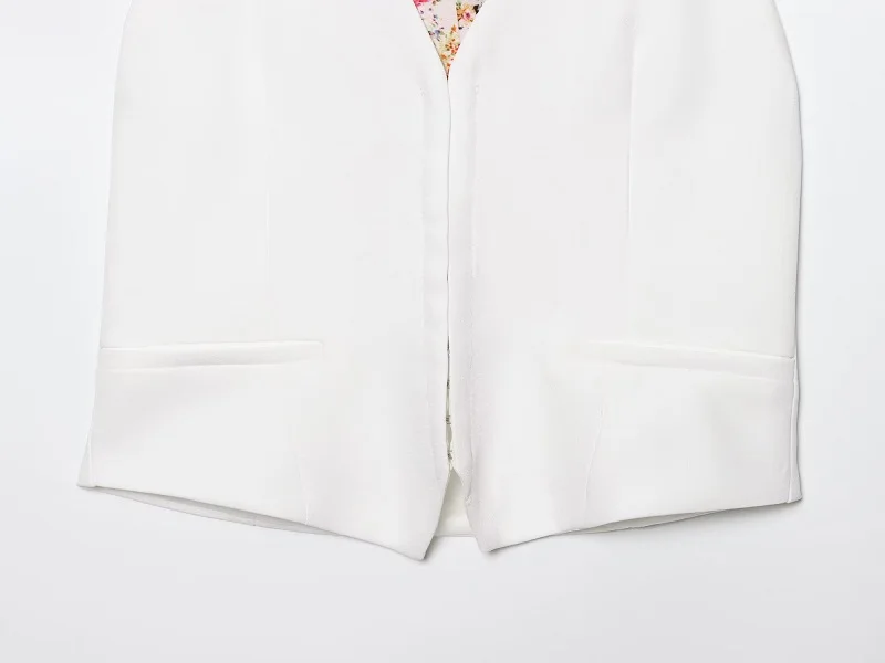 MUJER Weiße Damen-Shorts-Sets, Gürtel, hohe Taille, Mini-Shorts für Damen, Sommer, Neckholder, rückenfrei, Top, Damen-Shorts-Set, 2-teilig, Damen – Detail 9