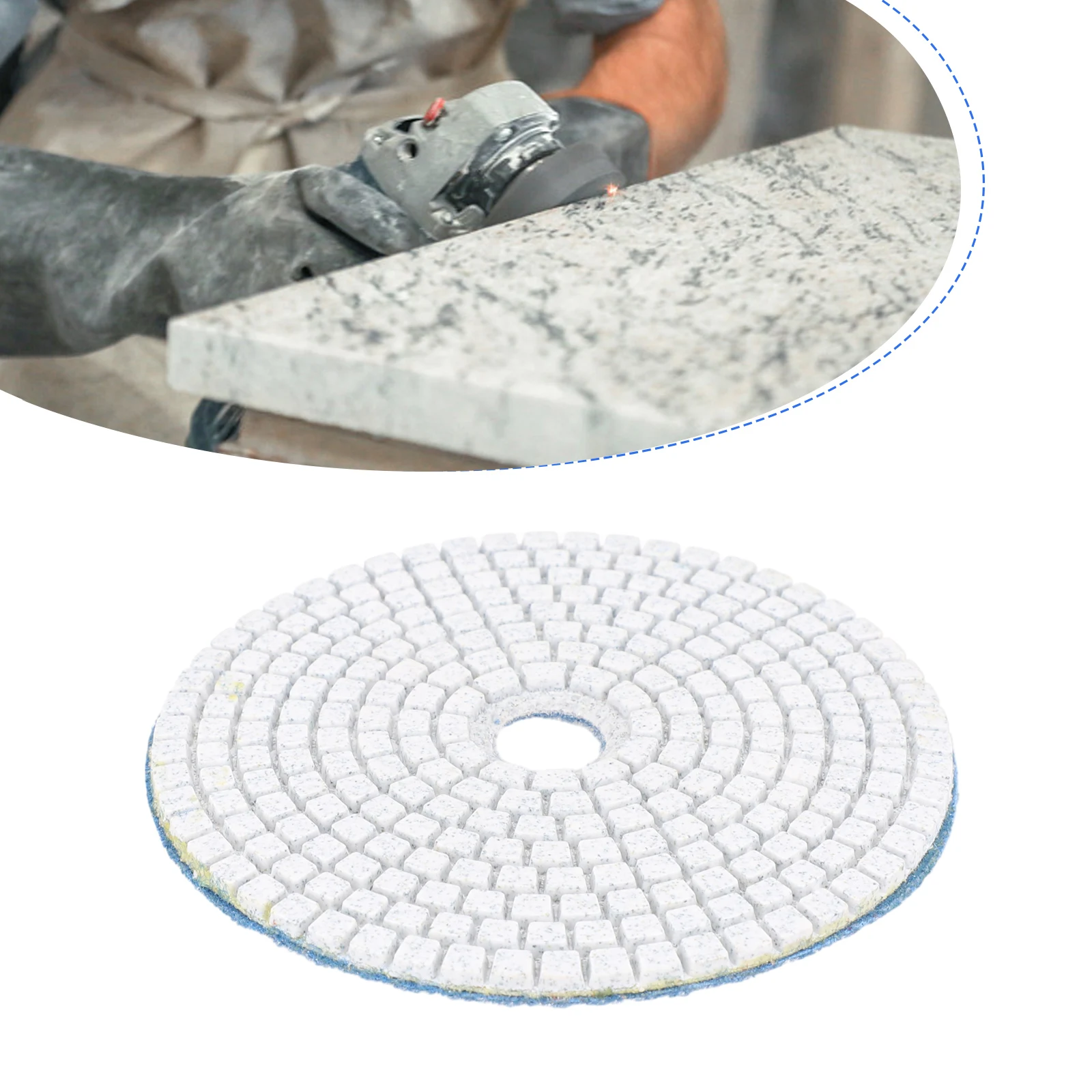 

Brand New Durable Polishing Pad Diamond 125mm 5Inch For Granite Granite Grinding Transition Tool Discs Dry/wet