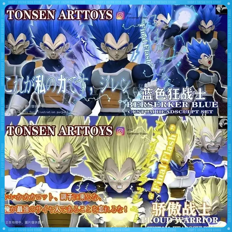 

Tonsenarttoys 2.0 S.H.Figuarts Dragon Ball Super Saiyan Vegeta Head Sculpture Anime Action Figure Doll Collection Christmas Gift