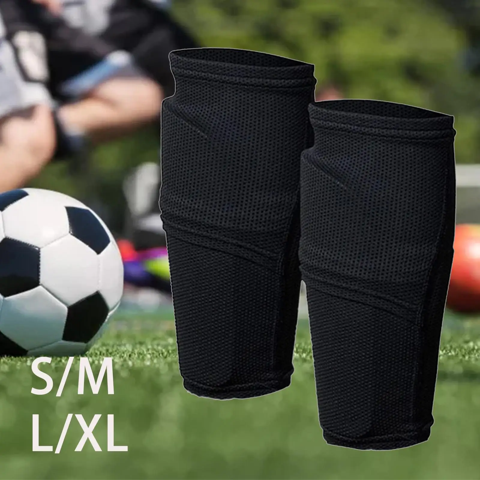 Soccer Shin Guard Socks Warm Soccer Shine Pads for Running Kicking Ball Kids