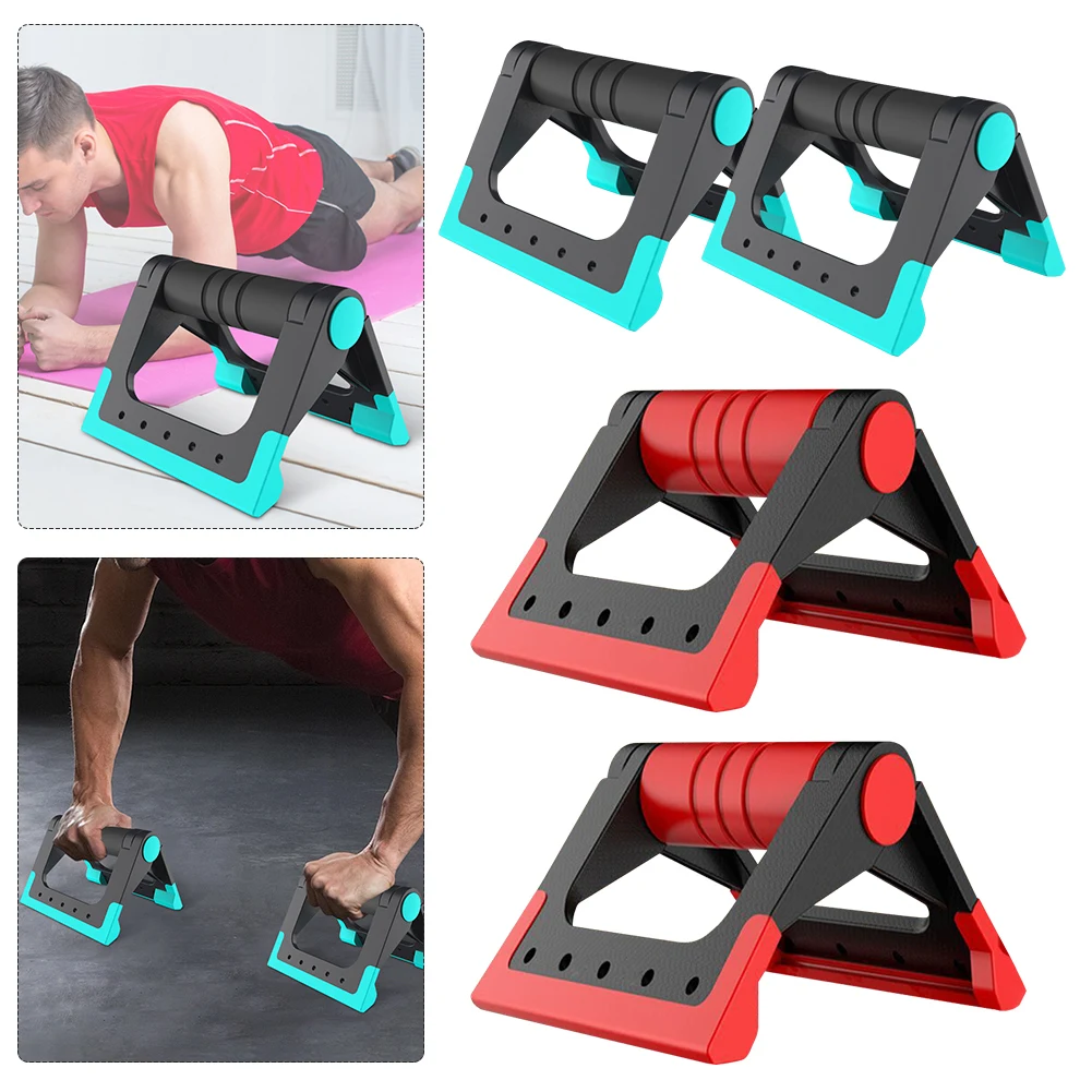 1 Pair Foldable Push Up Stands Non-Slip Fitness Stand Strength Training Equipment Push Up Handles for Men Women