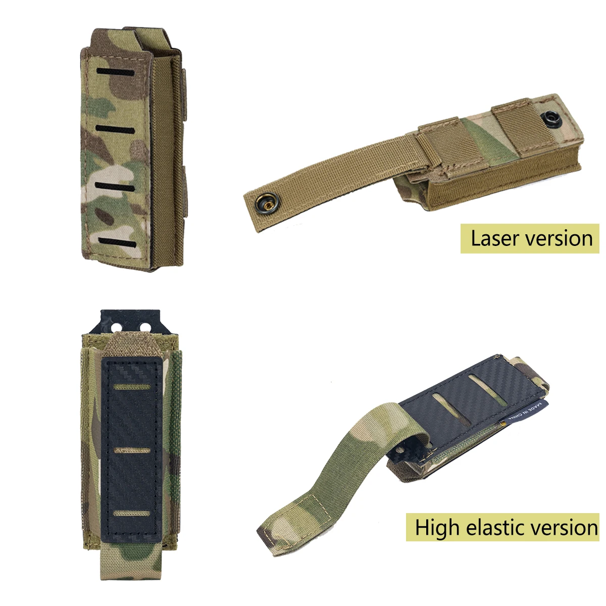

Single Quick Release Tactical Magazine Bag 9mm Laser Cut Molle Tool Bag Highly Elastic Airsoft Paintball Accessories Storage Bag