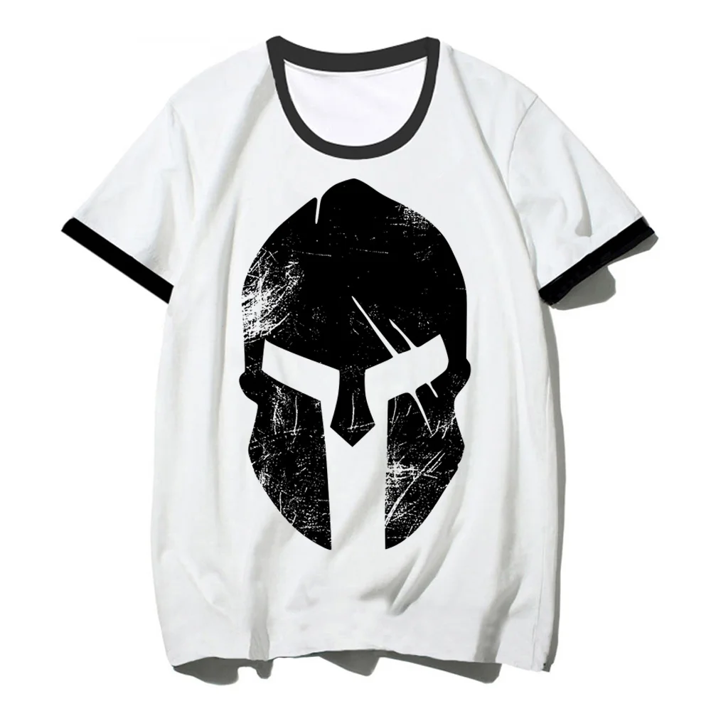 Spartan Tee Men Graphic Funny Top Designer Maschile Harajuku Abbigliamento