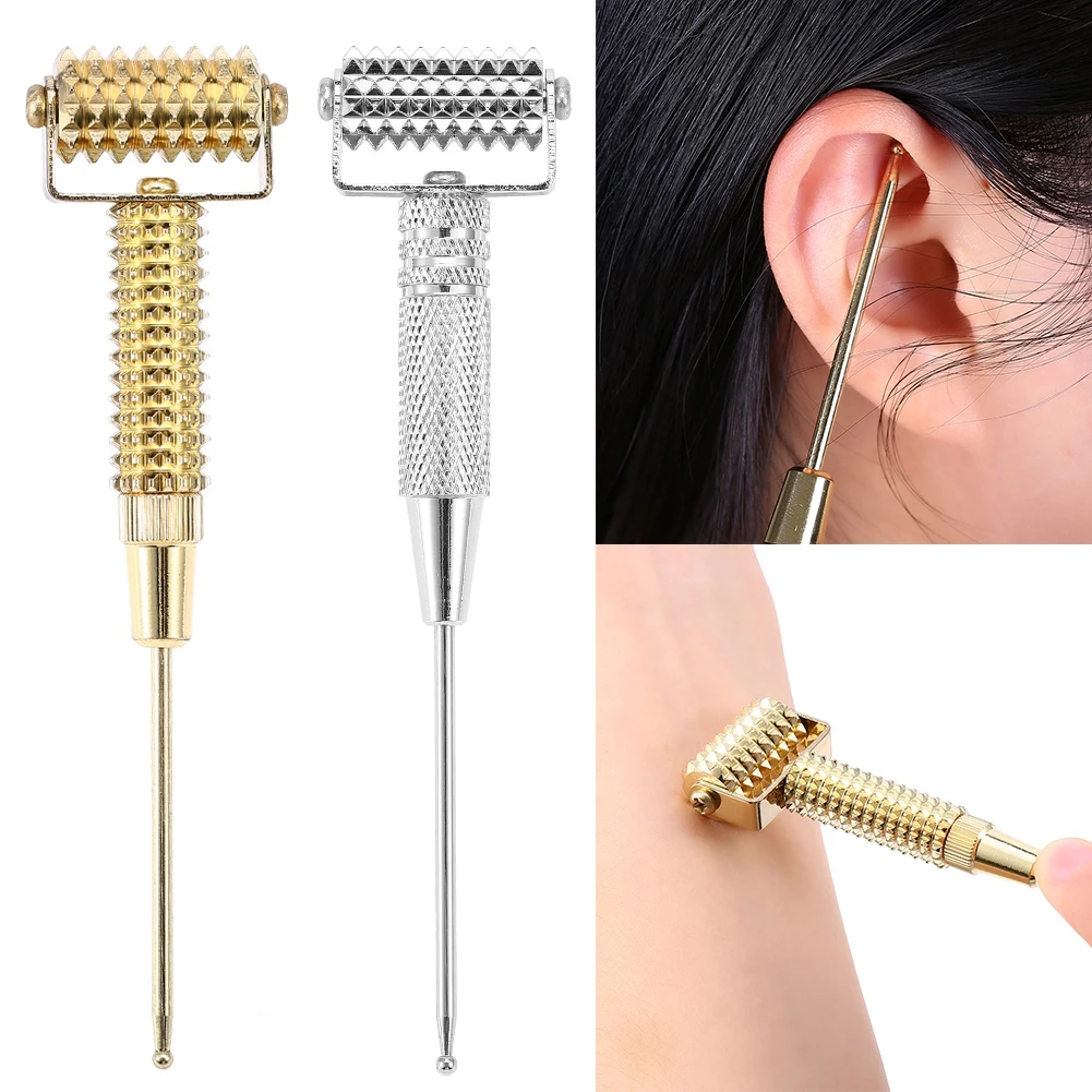 Multifunctional Acupuncture Points Detector Probe Ear Acupoints Spring Needle Massage Roller Massage Roller Spring Needle