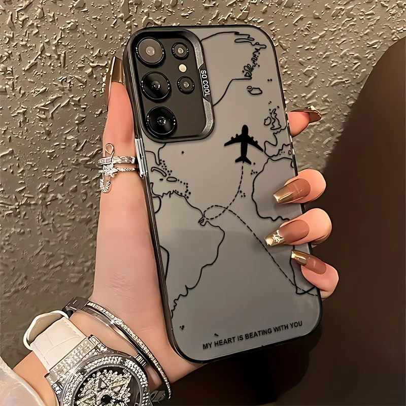 Aviation-Inspired Airplane Route Design Phone Case Cover