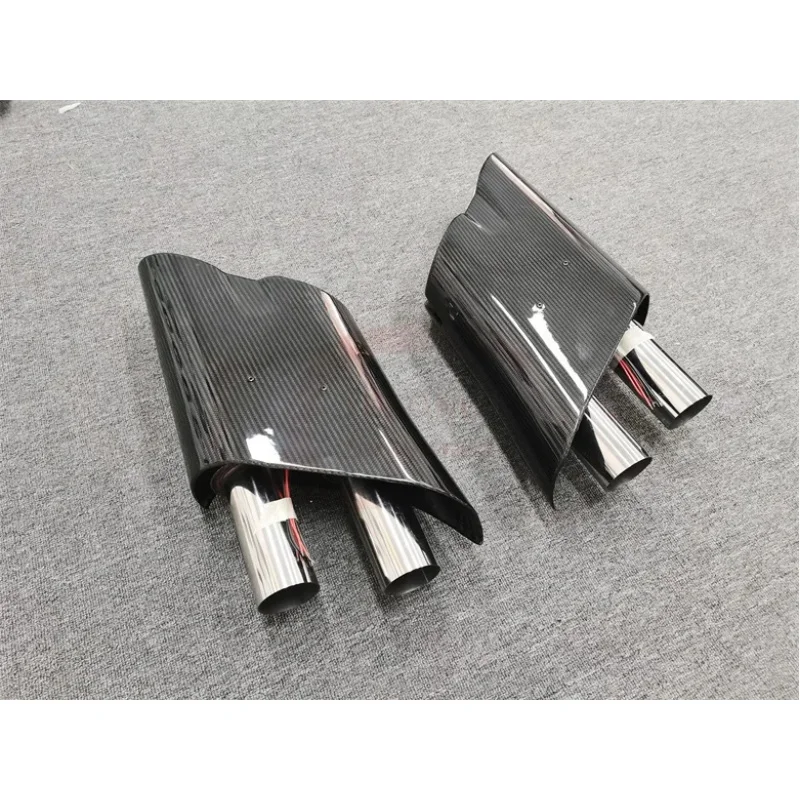 G900 로켓 스타일 드라이 카본 파이버 배기 팁 (LED 포함) G-클래스 W463A W464 G63 G500 G350 G550용