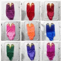 Adult Women's Ballet Leotards V-collar Ballerina Dance Gymnastics Velvet Bodice Dance Costume Slim Corset Tops For Girls - Image 2