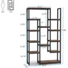 6-Tier Bookshelf 70.9 inch Tall Bookcase 2 Pack, Vintage Industrial 12-Shelf Display Shelves Book Storage Organizer 3