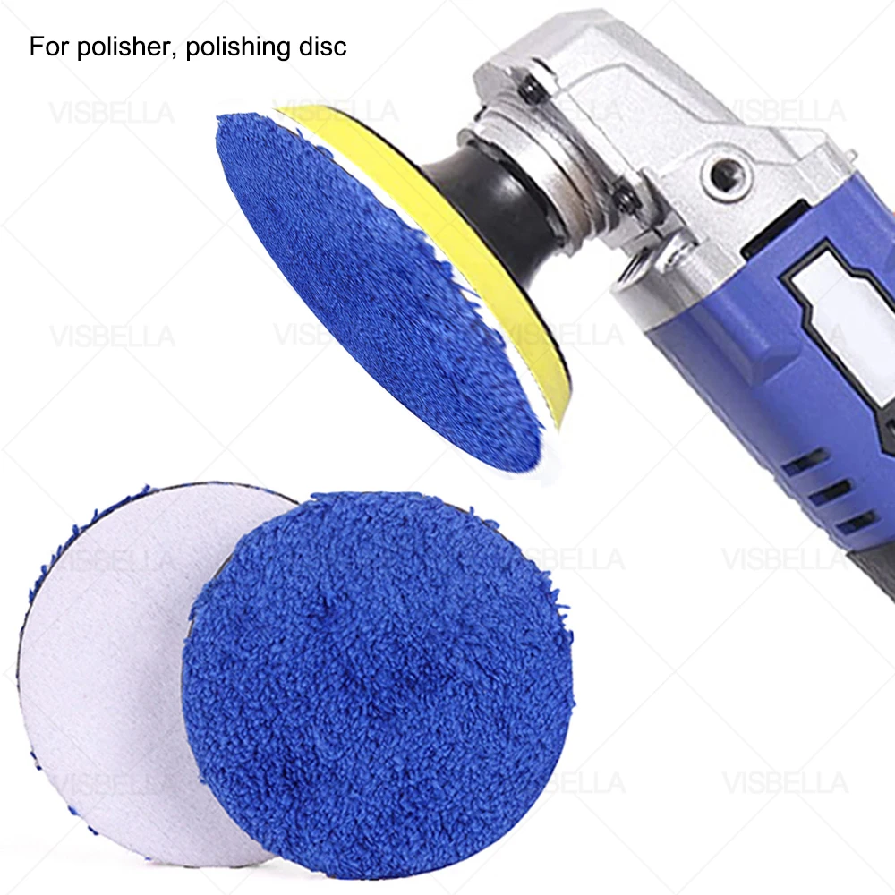3/6PCS Car Polishing Pad 150mm Microfiber Pad Self-adhesion Automotive Waxing Polishing Disc Sponge Polishing Quickly Wipe Wax 3