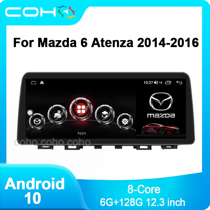 For Mazda6 ATENZA 2014-2016 Car Radio Stereo Android 8.1 Octa Core GPS Navigator 