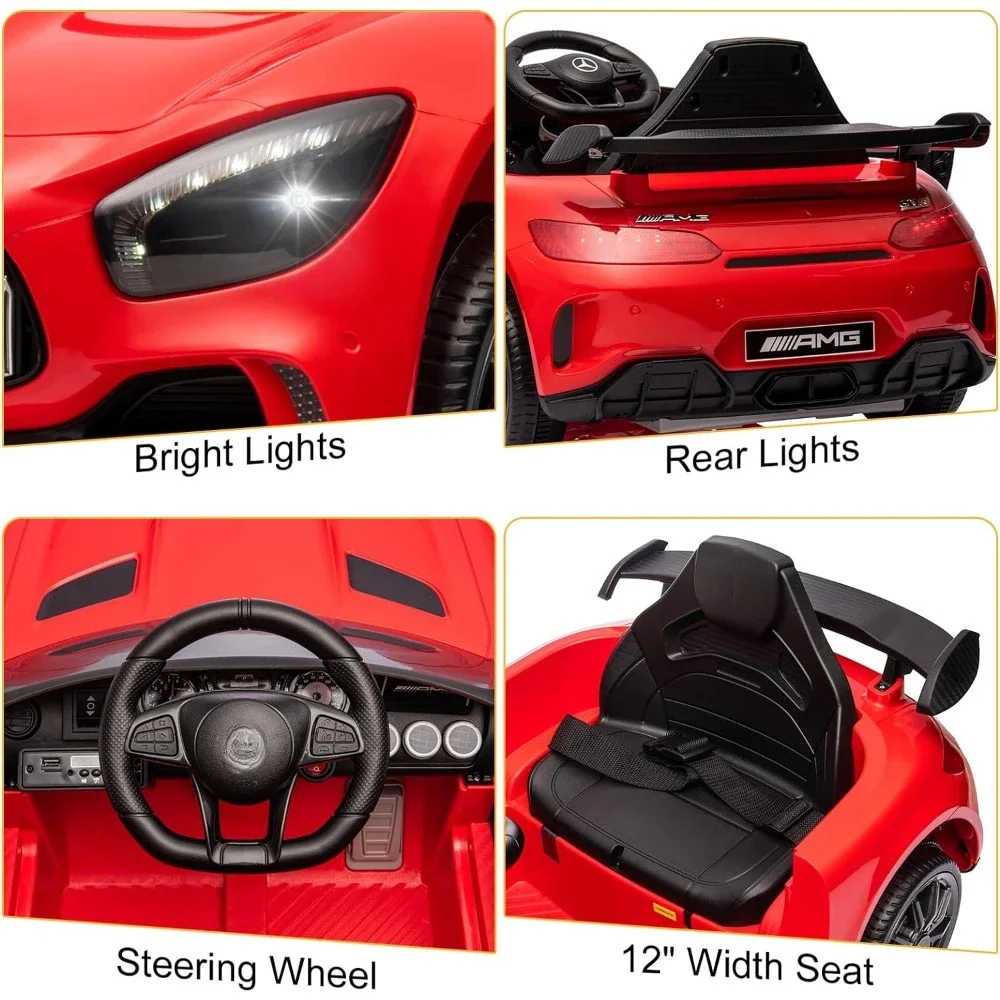 Toy Car for Kids,Remote Control Mercedes-Benz Sports Cars12V 4.5Ah, Ride on Cars with Horn, Music Player, Toy Car for Kids