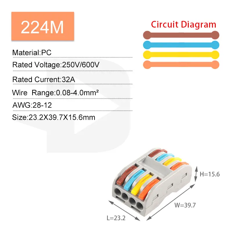 5PCS Fast Wire Connector Push-in Electrical Terminal Block Universal Splicing Wiring Cable Connectors For Cable Connection SPL ﻿ - Image 12
