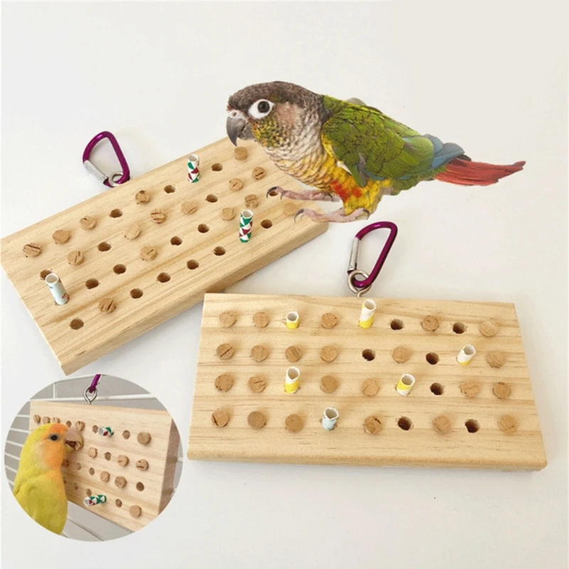 Parrot Toy Bird Toy Natural Wood Molar Grinding Toy for Bird Parrots Parakeets Cockatiel Lovebirds
