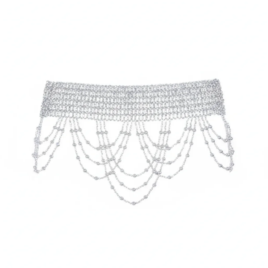 حزام الرقص الشرقي للنساء مع شرابة ، ملابس الرقص الشرقي ، وشاح الورك ، ملفوف مرن بهامش مطرز بالذهب والفضة