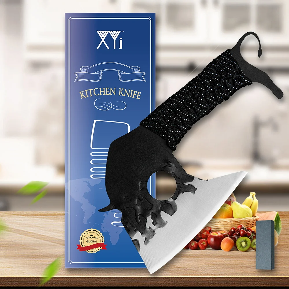 Qing Tactical Knife Cleaver Axe 5 Inch Outdoor Camping Knives Fixed