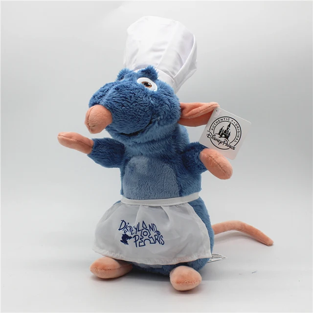 Disney Ratatouille Peluche Remy avec toque et fromage, 25cm