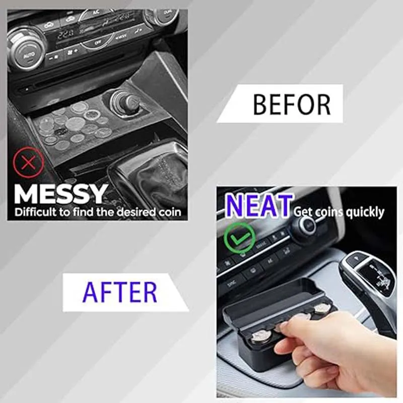 Coin Bank Coin Holder Coin Saver Car Coin Storage Box Car Money Boxes Small Saving Box Euro Coin Dispenser Storage Case Taxi Coins Purse Interior Accessories