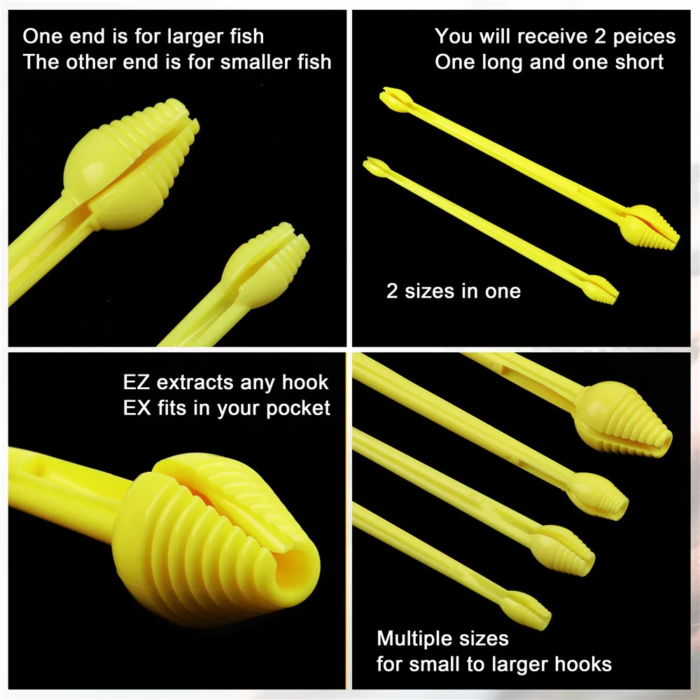 5Pcs/10Pcs Angelhaken Disgorger Snelled Angelhaken Entferner Werkzeuge Fisch Dehooker Kunststoff Unhook Extractor Angeln zubehör – Detail 4