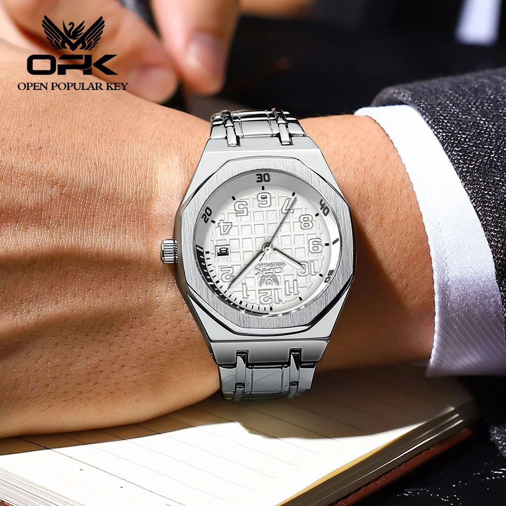 OPK brand watch waterproof quartz watch steel strip men's watch 8158 3