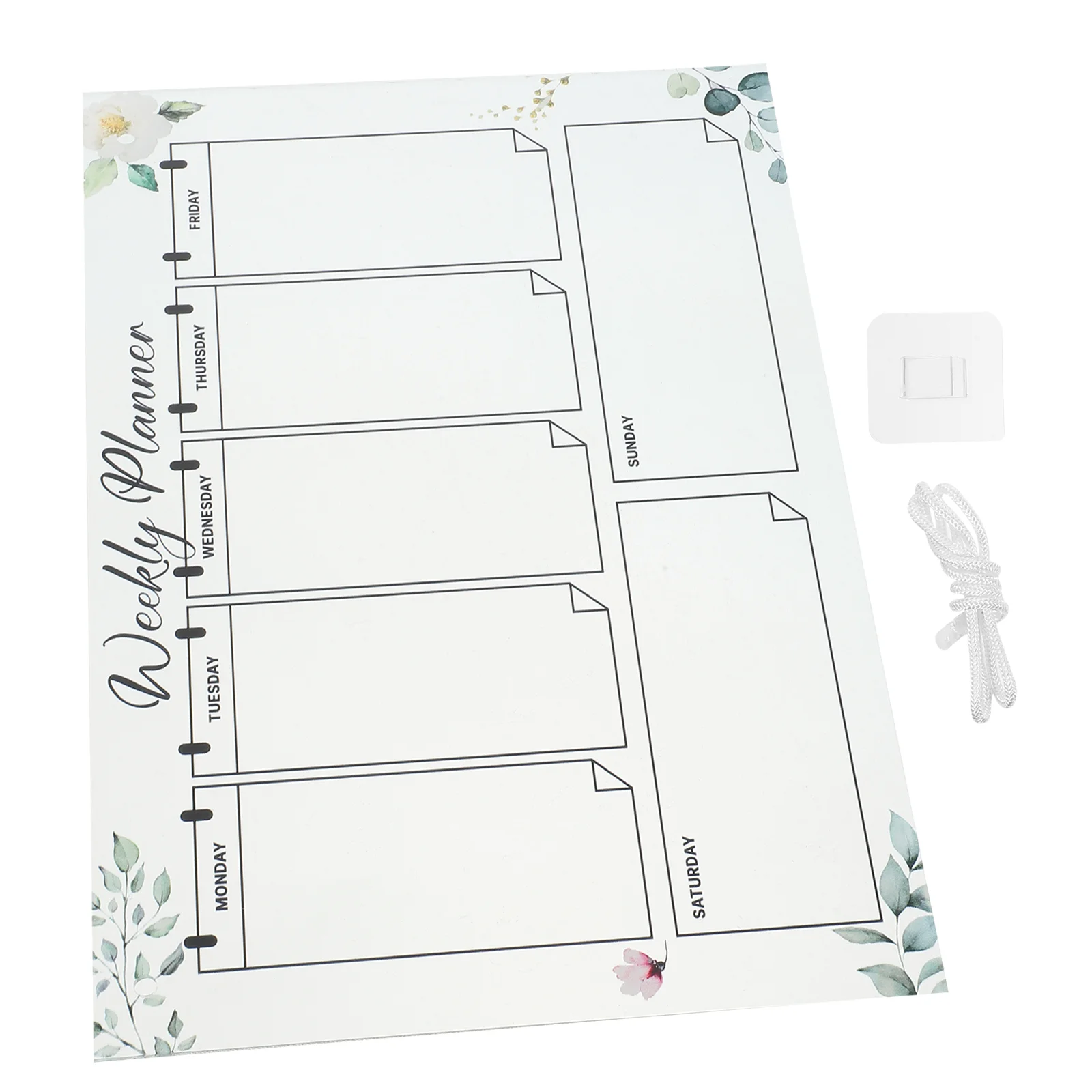 Calender Weekly Planner Board Desktop Acrylic Message Recording Rewritable Writing Household Memo with Lanyard Office stylish reusable weekly planner leather a5 with whiteboard pen erasing cloth writing board memo pad whiteboard notebook